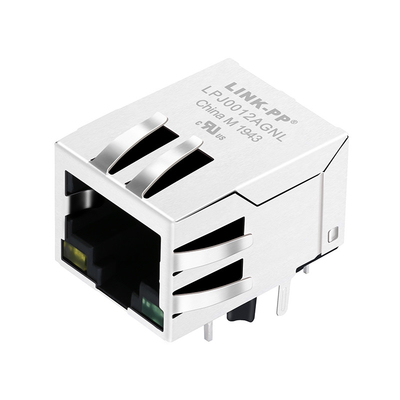 LED সহ LPJ0012AGNL 10/100Base-T RJ45 একক পোর্ট জ্যাক