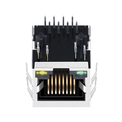 প্রতিরোধক LED Rj45 LPJ0012A73NL একক পোর্ট দ্রুত ইথারনেট সংযোজকগুলির