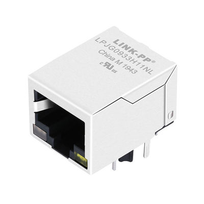 1x1 RJ45 সংযোগকারী 1000Base-T ইন্টিগ্রেটেড চৌম্বক LPJG0933H11NL
