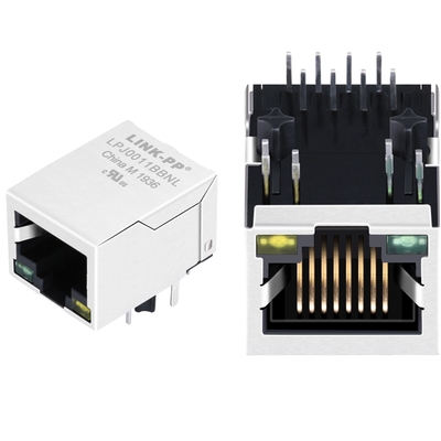 J00-0045NL 1x1 ম্যাগনেটিক RJ45 জ্যাক 10/100Mbps ইথারনেট LPJ0011BBNL