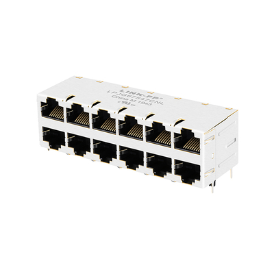 1-1840860-2 1000 বেস-টি 2x6 RJ45 LED সহ মাল্টি সংযোগকারী