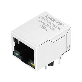 LPJG0801 BBNL Coon Rj-45, ঢাল ছুঁচো ডুবিট / এলইডি এবং চৌম্বক, গিগাবিট 1: 1, RoHs