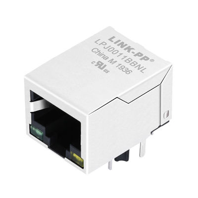 ARJC02-111009 ডি, চৌম্বক RJ45 জ্যাক 10/100 বেজ-টক্স RJ45 W / LED ট্যাপ নিচে