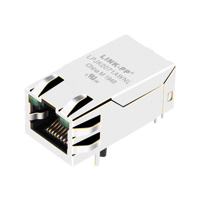 0826-1G1T-23-F RJ45 ম্যাগনেটিক জ্যাক ট্যাব-আপ 12 কোর 1000 বেস-টি