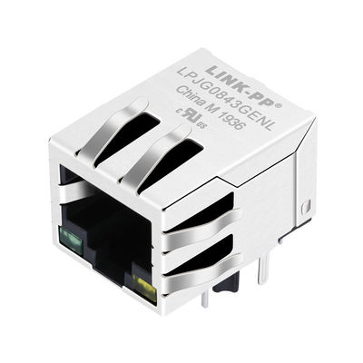 HFJ11-1G41E-L12RL 1x1 ট্যাব-ডাউন গিগাবিট শর্ট বডি RJ45 সংযোগকারী