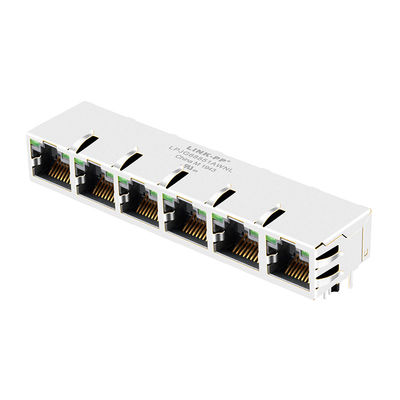 পাণ্ডুলিপি JG0-0027NL 1x6 ট্যাব-ইউপি 10-পিন RJ45 অভ্যন্তরীণ পরিচায়ক সঙ্গে