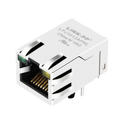 J1012F21R 10/100BT RJ45 ইন্টিগ্রেটেড ম্যাগনেটিক্স শিল্ডেড সংযোগকারী LPJ1012APNL এর সাথে