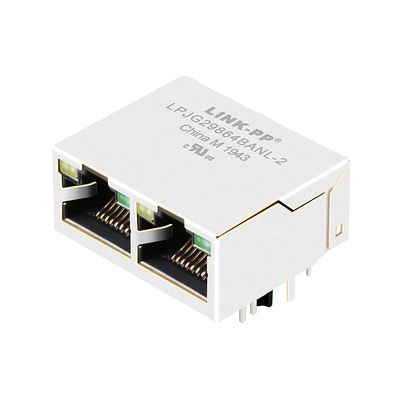 JXD1-2016NL 1000 Base-T ট্যাব আপ 1x2 পোর্ট মডুলার ম্যাগনেটিক Rj45 নেটওয়ার্ক জ্যাক