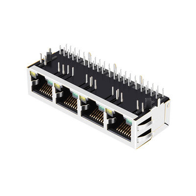 ARJ14A-MASD-AB-EMU2 1x4 মাল্টি-পোর্ট RJ45 8P8C 100Base-T Magnetics ইথারনেট জ্যাক