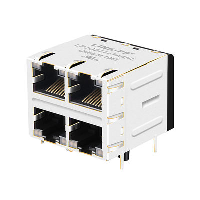 JXC0-0351NL মাল্টি - পোর্ট RJ45 2 এক্স 2 সংযোজকগুলির LEDs পিসিবি জ্যাক সঙ্গে