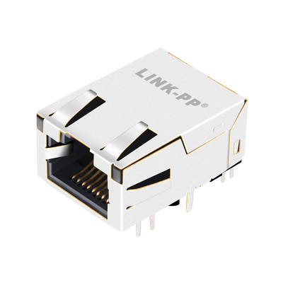 L8BE-1G1T-BFH 1x1 পোর্ট মডুলার Rj45 জ্যাক 1000 বেস-টি ট্যাব আপ সবুজ LED শিল্ডেড