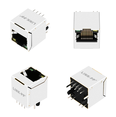 10G বেস-টি 1X1 পোর্ট ভার্টিক্যাল Rj45 ম্যাগনেটিক জ্যাক V8BR-1AX1-JK