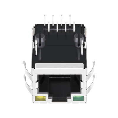 SI-80053-F 10/100 BASE-T 1 পোর্ট ট্যাব আপ RJ45 ম্যাগজ্যাক সবুজ/হলুদ LED সহ