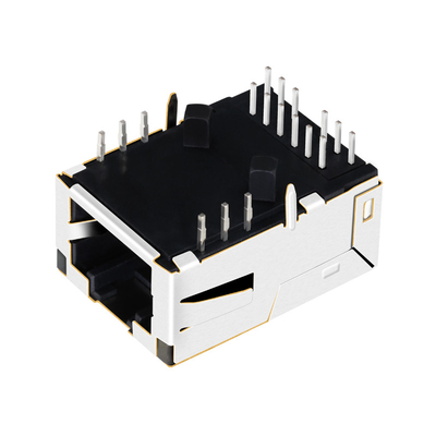 G10-1GHN-056 1 পোর্ট ট্যাব আপ 10G বেস-টি লো প্রোফাইল Rj45 সংযোগকারী ইএমআই আঙুল দিয়ে সুরক্ষিত