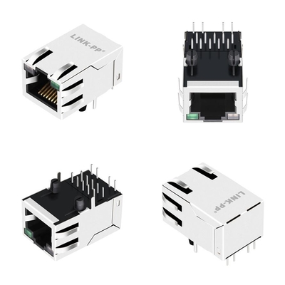 10G বেস-টি ট্যাব আপ সিঙ্গেল পোর্ট ম্যাগনেটিক RJ45 জ্যাক 8 কোর JXT7-1131NL