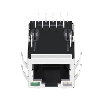10G Base-T JT7-1115NL ট্যাব UP 1 পোর্ট RJ45 ম্যাগনেটিক জ্যাক সঙ্গে সবুজ - হলুদ / সবুজ LEDs