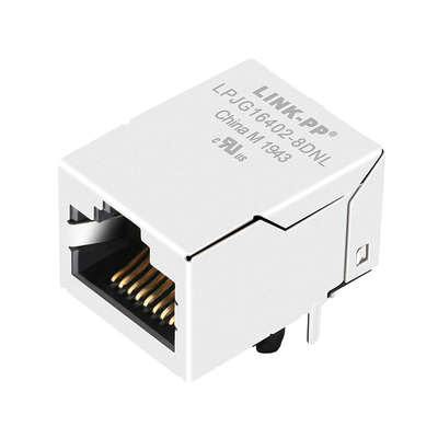 RT9-HK-0002 1x1 পোর্ট ইন্টিগ্রেটেড ম্যাগনেটিক্স RJ45 জ্যাক 1000 বেস-টি ট্যাব আপ লেড ছাড়াই