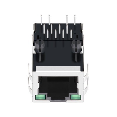SI-80024-F 100 Base-T 1 পোর্ট ট্যাব UP RJ45 মহিলা জ্যাক সবুজ / সবুজ LEDs সহ