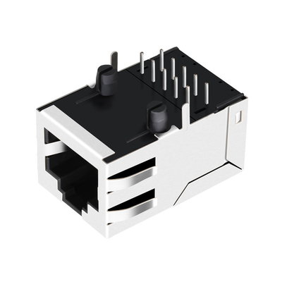 SI-80008-F একক পোর্ট 100 বেস-টি Rj45 ম্যাগনেটিক জ্যাক 8p8c ট্যাব আপ LED ছাড়া