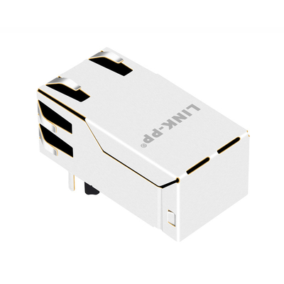 0813-1X1T-M1-F ট্যাব ডাউন 1000 বেস-টি POE RJ45 জ্যাক 1 LED RoHS ছাড়া পোর্ট