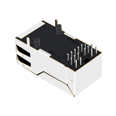 0875-1X1T-B2 1000 বেস-টি ট্যাব আপ 1 পোর্ট RJ45 মডুলার জ্যাক OG/Y LED সহ