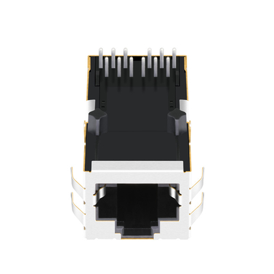 0816-1X1T-43-F 1000 BASE-T NO নেতৃত্বাধীন ট্যাব আপ RJ45 কানেক্টর ম্যাগজ্যাক থ্রু হোল