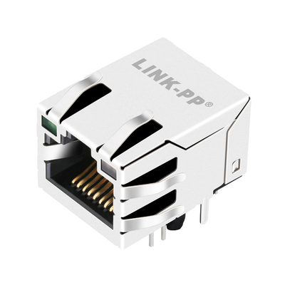 J0G-0210NL 1000BASE-T 1X1 পোর্ট ট্যাব UP RJ45 জ্যাক 12P8C সাইড এন্ট্রি G/OG নেতৃত্বে