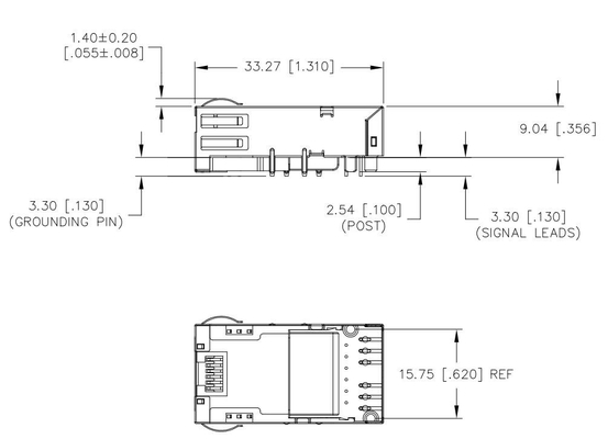 JT3-1128HL ট্যাব ডাউন 10GBASE-T একক পোর্ট RJ45 ম্যাগজ্যাক সংযোগকারী NO নেতৃত্বে