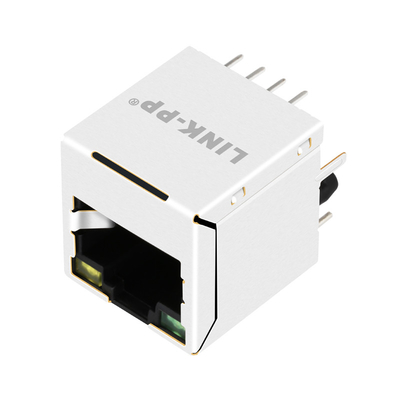 JXD2-0Z10NL 100BASE-T টপ এন্ট্রি ভার্টিক্যাল RJ45 কানেক্টর 8P8C LED সহ