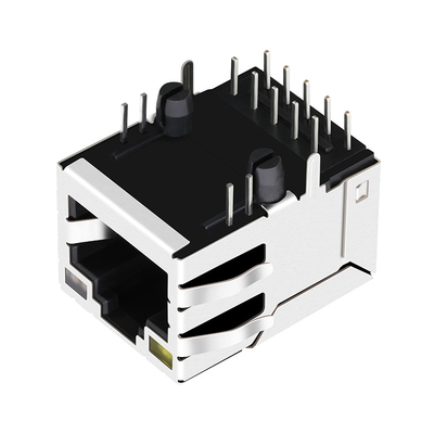 RT7-174AAK1A 100/1000 বেস-টি সিঙ্গেল পোর্ট RJ45 ফিমেল কানেক্টর ট্যাব আপ হলুদ/সবুজ ও কমলা লেড